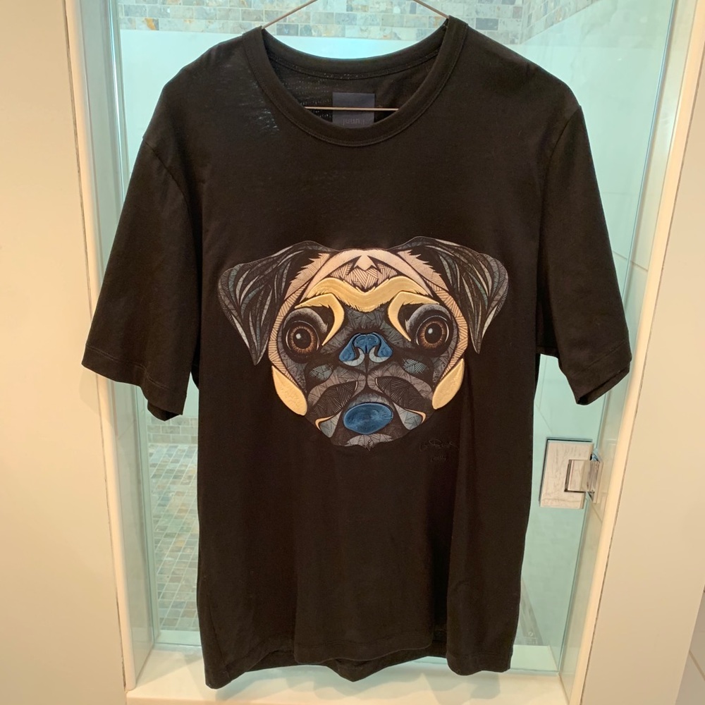 Juun.J Pug Motif tee